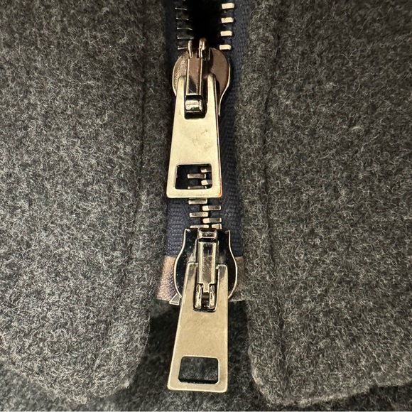 Theory Charcoal Wool Twill Military Coat Size Small 4 Worn once! $795 - Picture 6 of 8